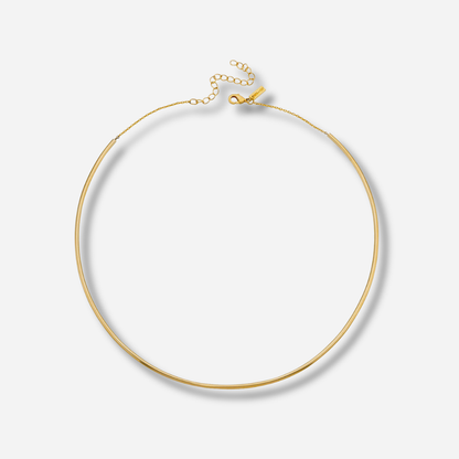 Collier Torque Gold MYA BAY rigide doré avec chaîne d’extension