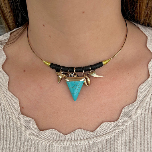 COLLIER - TORQUE TURQUOISE