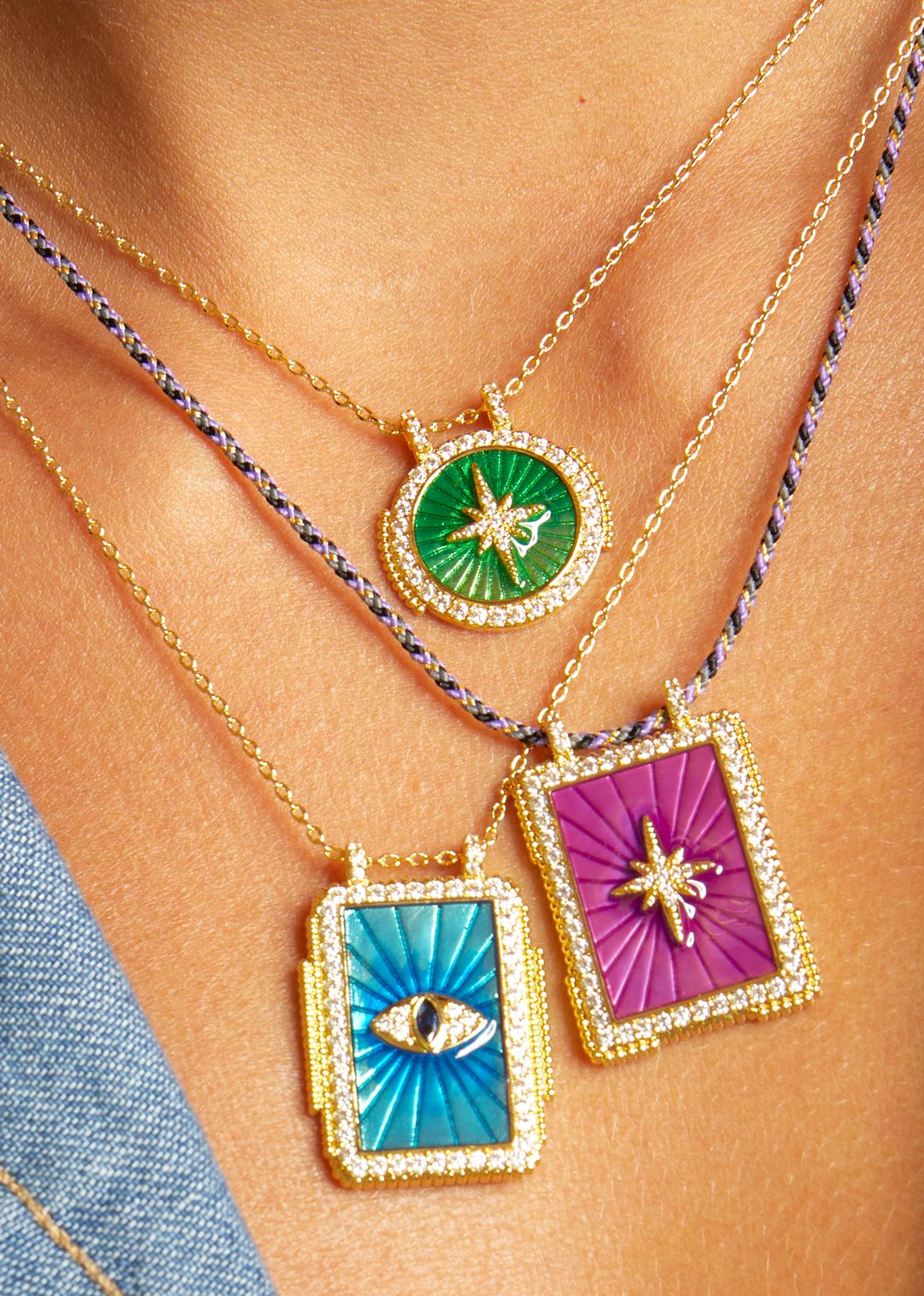 Collier Green Diwali Boho Mya Bay