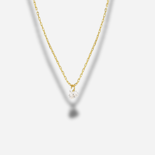 Collier White Crystal Heart Mya Bay avec pendentif cœur en cristal blanc