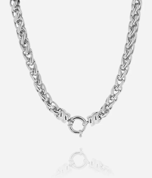 Collier Xander ZAG chaîne épaisse acier inoxydable doré argenté bijou femme Divinity Sète