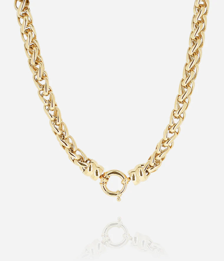 Collier Xander ZAG chaîne épaisse acier inoxydable doré argenté bijou femme Divinity Sète