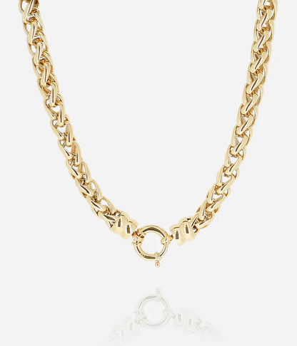 Collier Xander ZAG chaîne épaisse acier inoxydable doré argenté bijou femme Divinity Sète