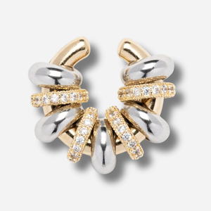 Ear cuff Aria Sigal doré argent cristaux