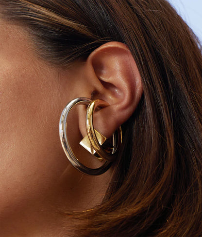 Ear Cuff Cersei ZAG doré fin en acier inoxydable sans piercing