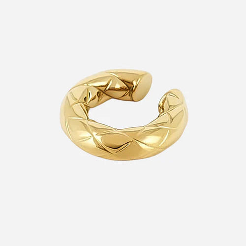 Ear Cuff Cetides ZAG doré texturé bijou d’oreille sans piercing