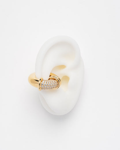 Ear cuff Cosmo Sigal bijou oreille doré pavé de cristaux