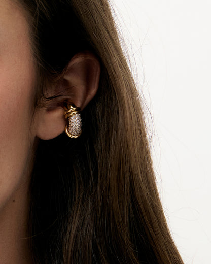 Ear cuff Cosmo Sigal bijou oreille doré pavé de cristaux