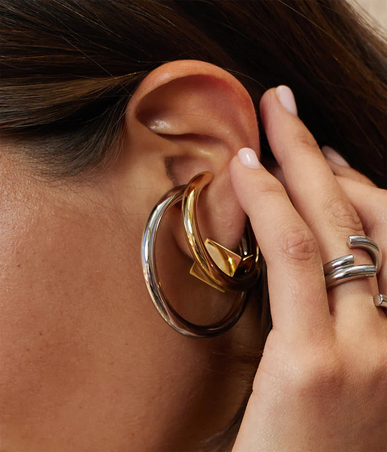 Ear Cuff Jaime ZAG doré ou argenté en acier inoxydable sans piercing