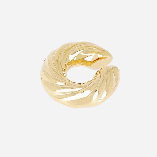 Ear Cuff Kozy ZAG en acier inoxydable doré sans piercing