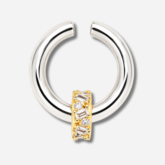 Ear cuff Lumina Silver Sigal argent cristaux