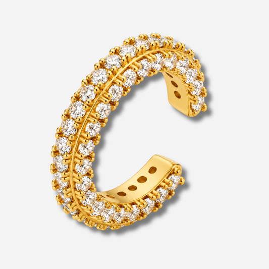 Earcuff Bond Street Gold MYA BAY doré serti de strass blancs
