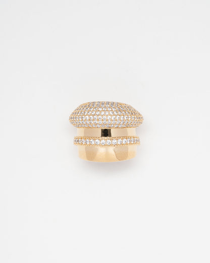 Earcuff femme Izza Sigal doré sans piercing serti de cristaux – Divinity Sète