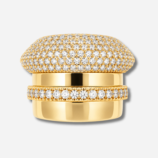 Earcuff femme Izza Sigal doré sans piercing serti de cristaux – Divinity Sète
