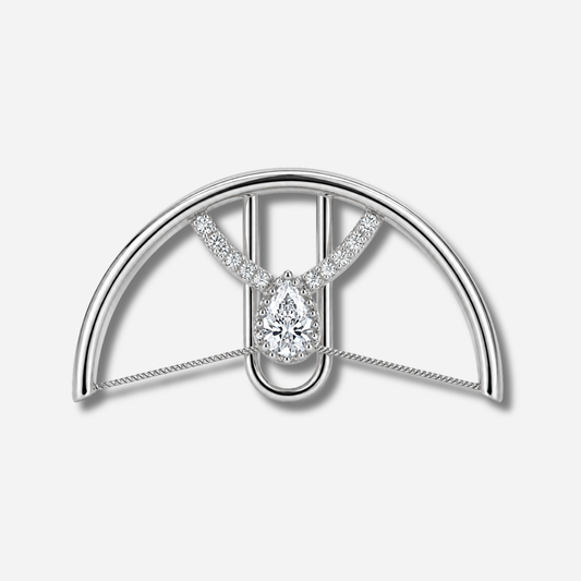 Earcuff Gabrielle GELA en argent 925 porté sur l’hélix sans perçage