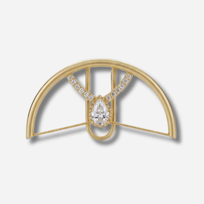 Earcuff Gabrielle GELA plaqué or 18K porté sur l’hélix sans perçage