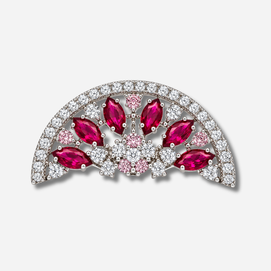 Earcuff Iris Rose GELA argent 925 porté sur l’hélix sans perçage