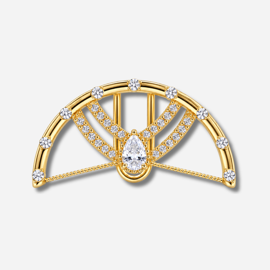 Earcuff Kylie GELA plaqué or 18K porté sur l’hélix sans perçage