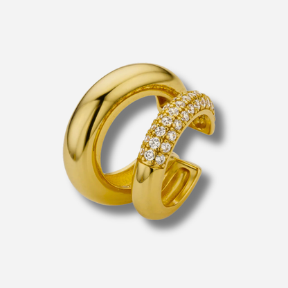 Earcuff Little Shiny Muse Gold MYA BAY doré et strass
