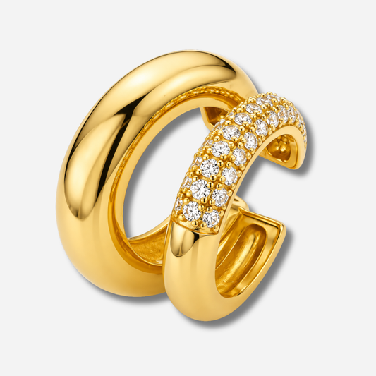 Earcuff Little Shiny Muse Gold MYA BAY doré et strass

