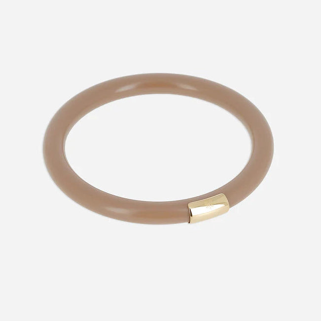 Jonc Bangkok résine colorée bracelet rigide femme détail doré tendance Divinity Sète