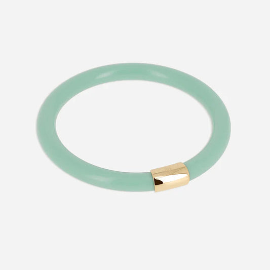 Jonc Bangkok résine colorée bracelet rigide femme détail doré tendance Divinity Sète