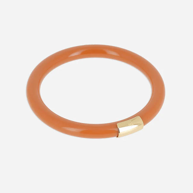 Jonc Bangkok résine colorée bracelet rigide femme détail doré tendance Divinity Sète