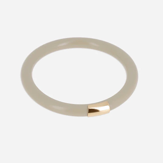 Jonc Bangkok résine colorée bracelet rigide femme détail doré tendance Divinity Sète