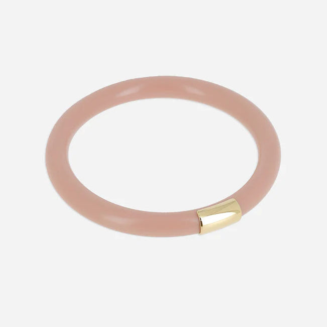 Jonc Bangkok résine colorée bracelet rigide femme détail doré tendance Divinity Sète