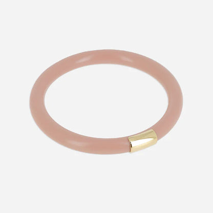 Jonc Bangkok résine colorée bracelet rigide femme détail doré tendance Divinity Sète