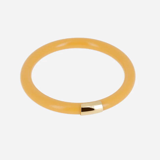 Jonc Bangkok résine colorée bracelet rigide femme détail doré tendance Divinity Sète