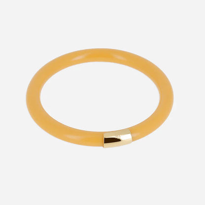 Jonc Bangkok résine colorée bracelet rigide femme détail doré tendance Divinity Sète