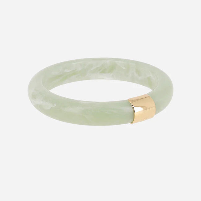 Jonc Brasilia résine marbrée bracelet rigide femme détail doré tendance Divinity Sète