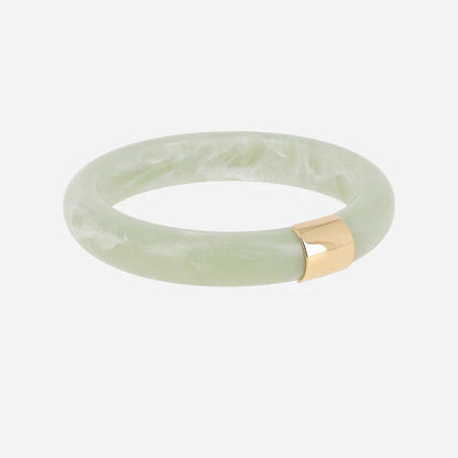 Jonc Brasilia résine marbrée bracelet rigide femme détail doré tendance Divinity Sète