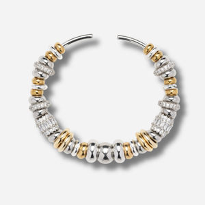 Jonc Bubble Shiny Sigal perles argent doré cristaux