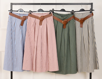 Jupe rayée femme différents coloris