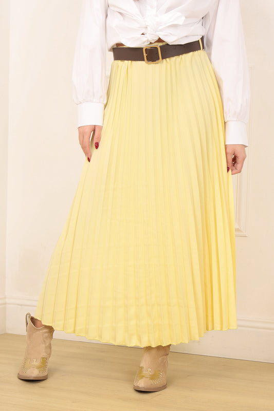 Jupe plissée jaune femme taille haute Jupe Lolita Divinity