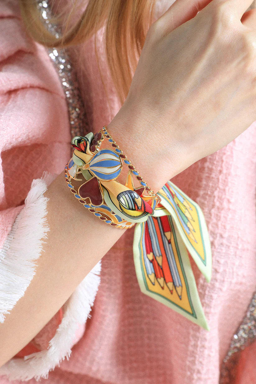 Manchette BOOM neutre doree multicolore bijoux symboles femme