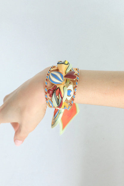 Manchette BOOM neutre doree multicolore bijoux symboles femme