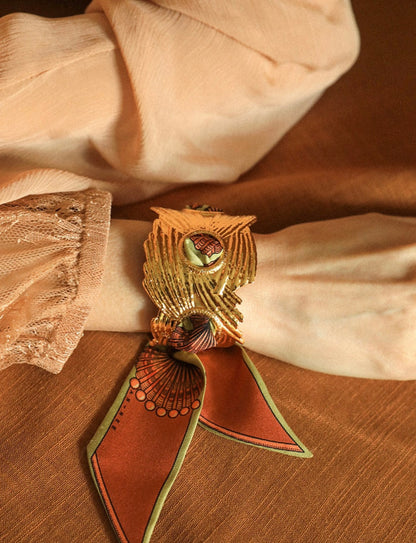Manchette doree design organique bracelet foulard Divinity Sete