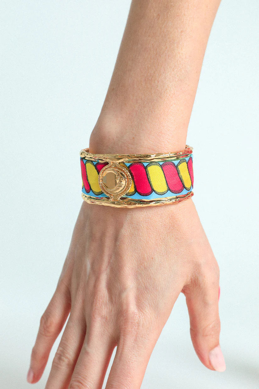 Manchette doree lune centrale bijou foulard Divinity Sete