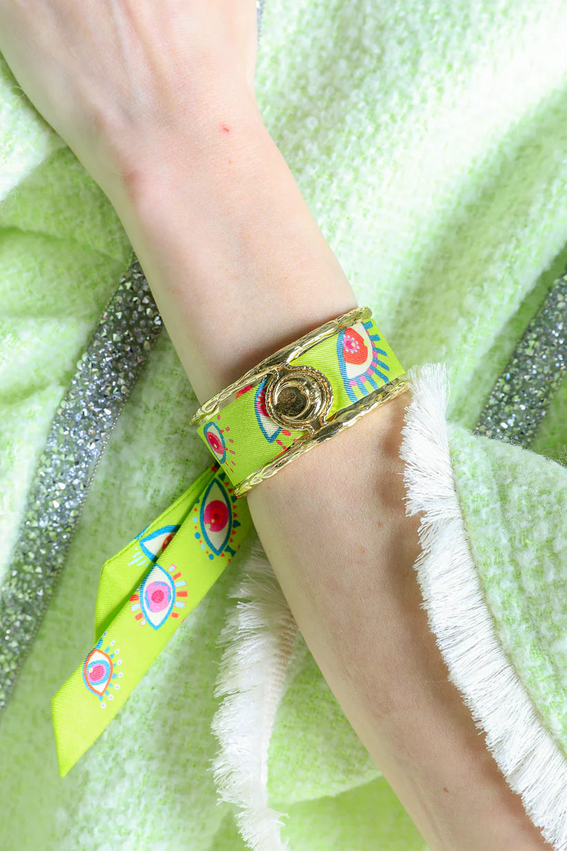 Manchette doree lune centrale bijou foulard Divinity Sete