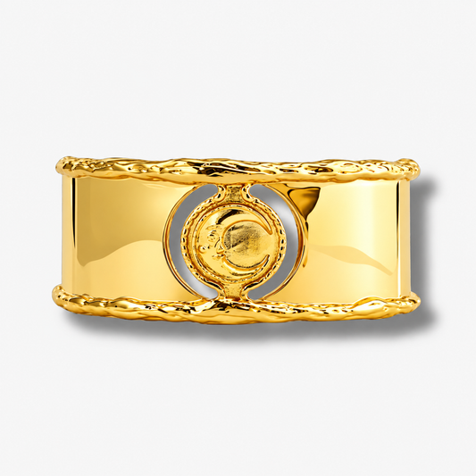 Manchette lune doree bracelet foulard bijou symbolique femme