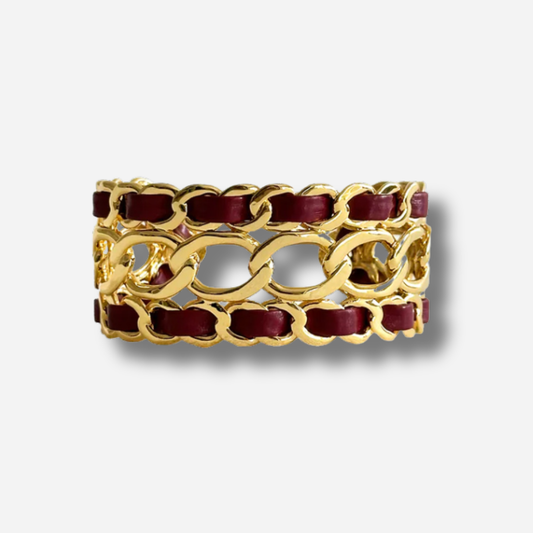 Petite manchette Decembre bordeaux Annee manchette fine interchangeable femme