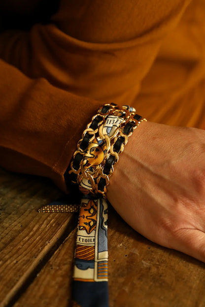 Petite manchette Decembre noir Annee manchette fine interchangeable femme