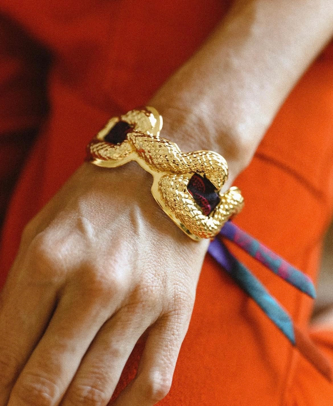 Manchette serpent Annee doré argent manchette interchangeable femme