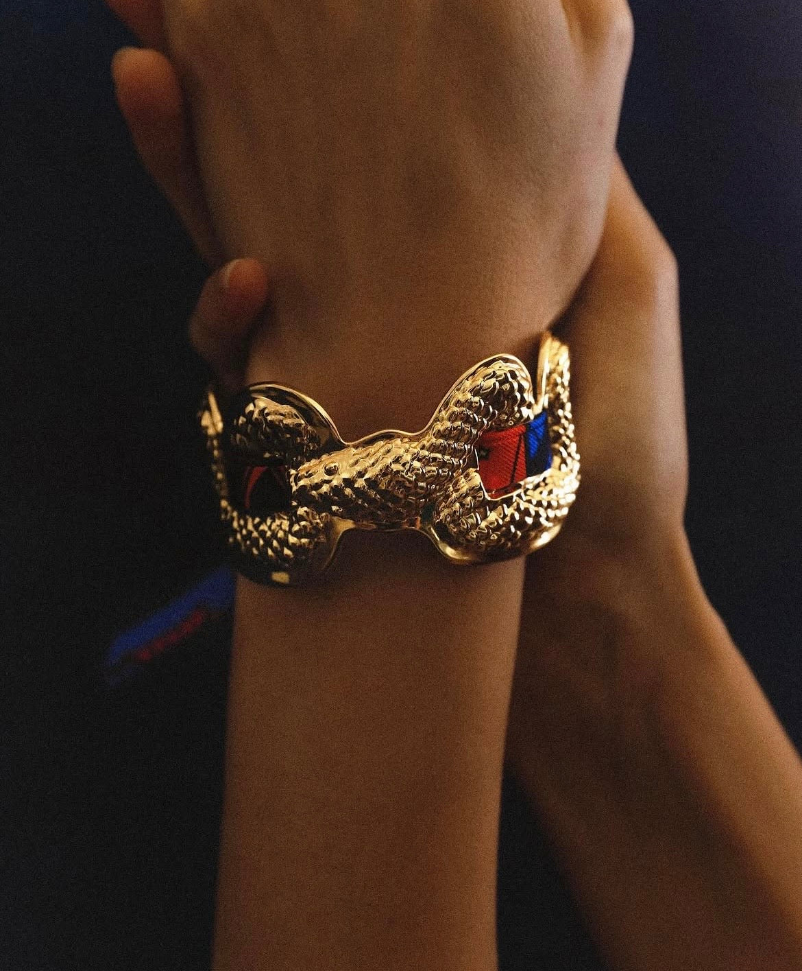 Manchette serpent Annee doré argent manchette interchangeable femme