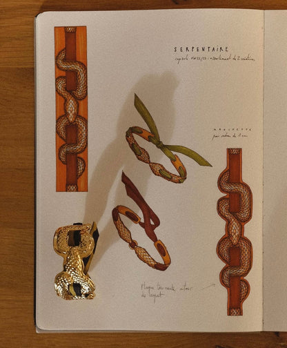 Manchette serpent Annee doré argent manchette interchangeable femme
