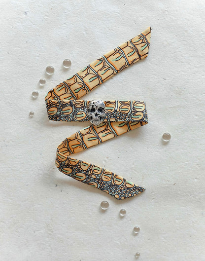 Ornement Annee crane silver bracelet foulard Divinity Sete