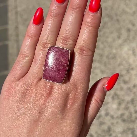 Bague rhodonite argent 925 bijou naturel